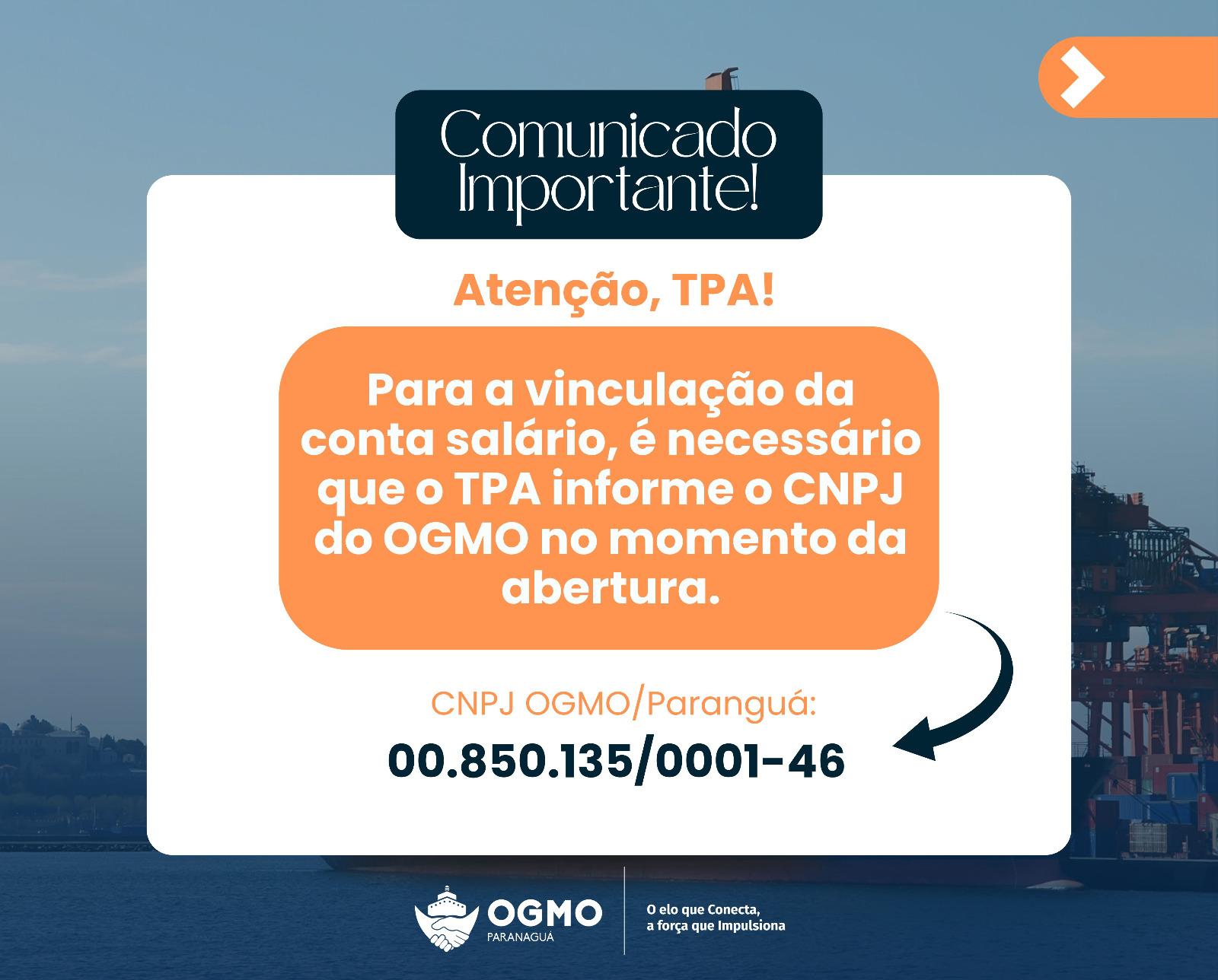 CNPJ do OGMO: 00.850.135.0001/46
